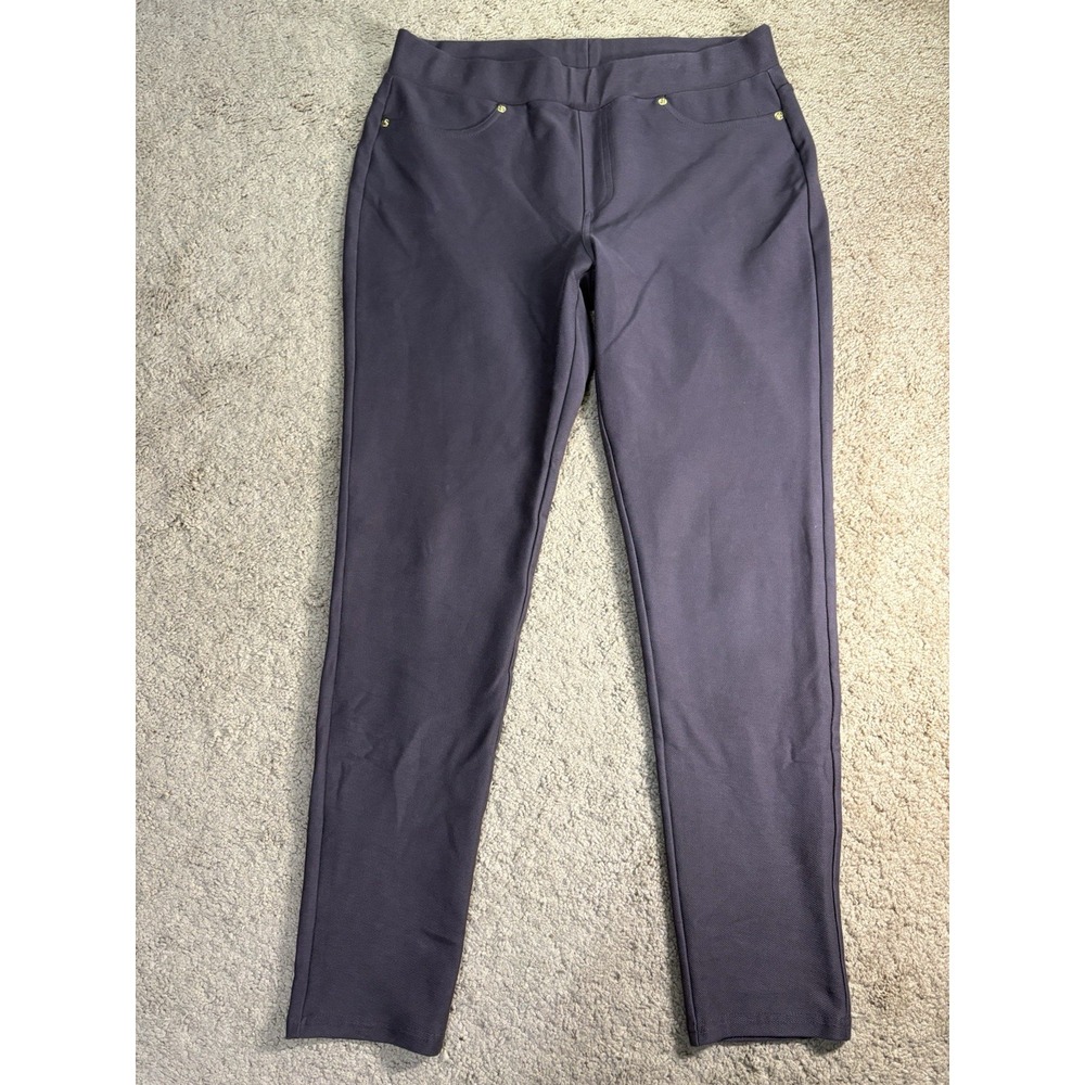 Michael Kors Ponte Pull On Jeggings Women Large Brown Stretch Knit Office